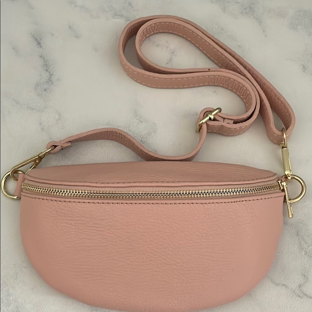 Custom Made in Italy Mini crossbody and beltBag with adjustable strap.